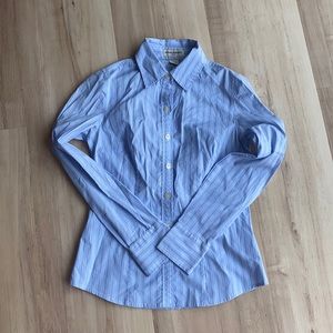 Banana Republic Blue Striped Button Down
